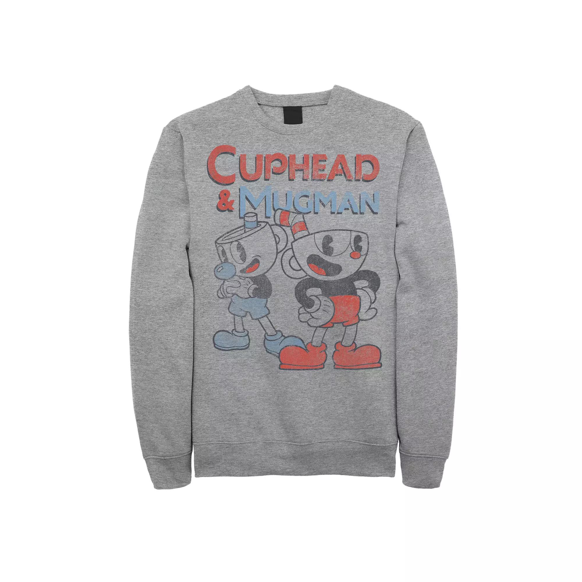 Men's Cuphead And Mugman Dynamic Duo Vintage Sweatshirt,  Product Image