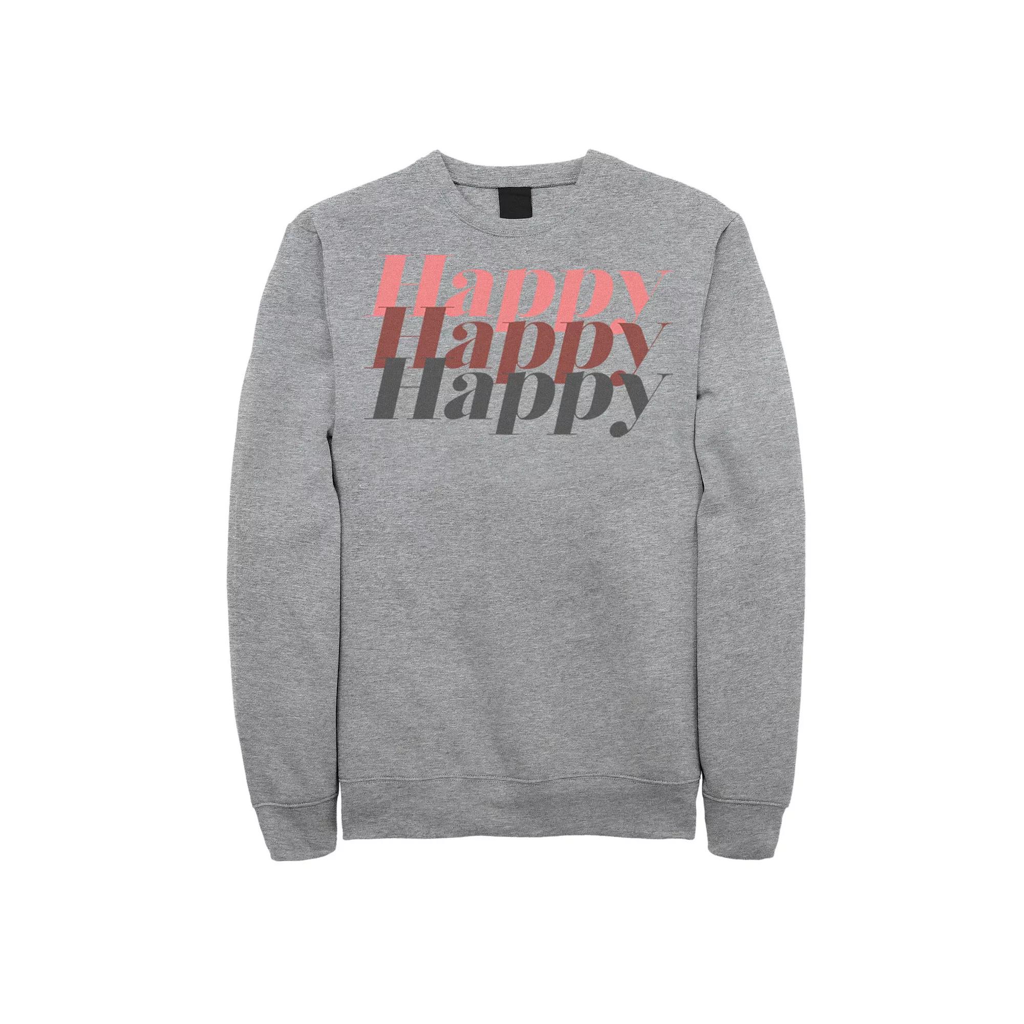 Men's Fifth Sun Happy Text Stack Sweatshirt,  Product Image