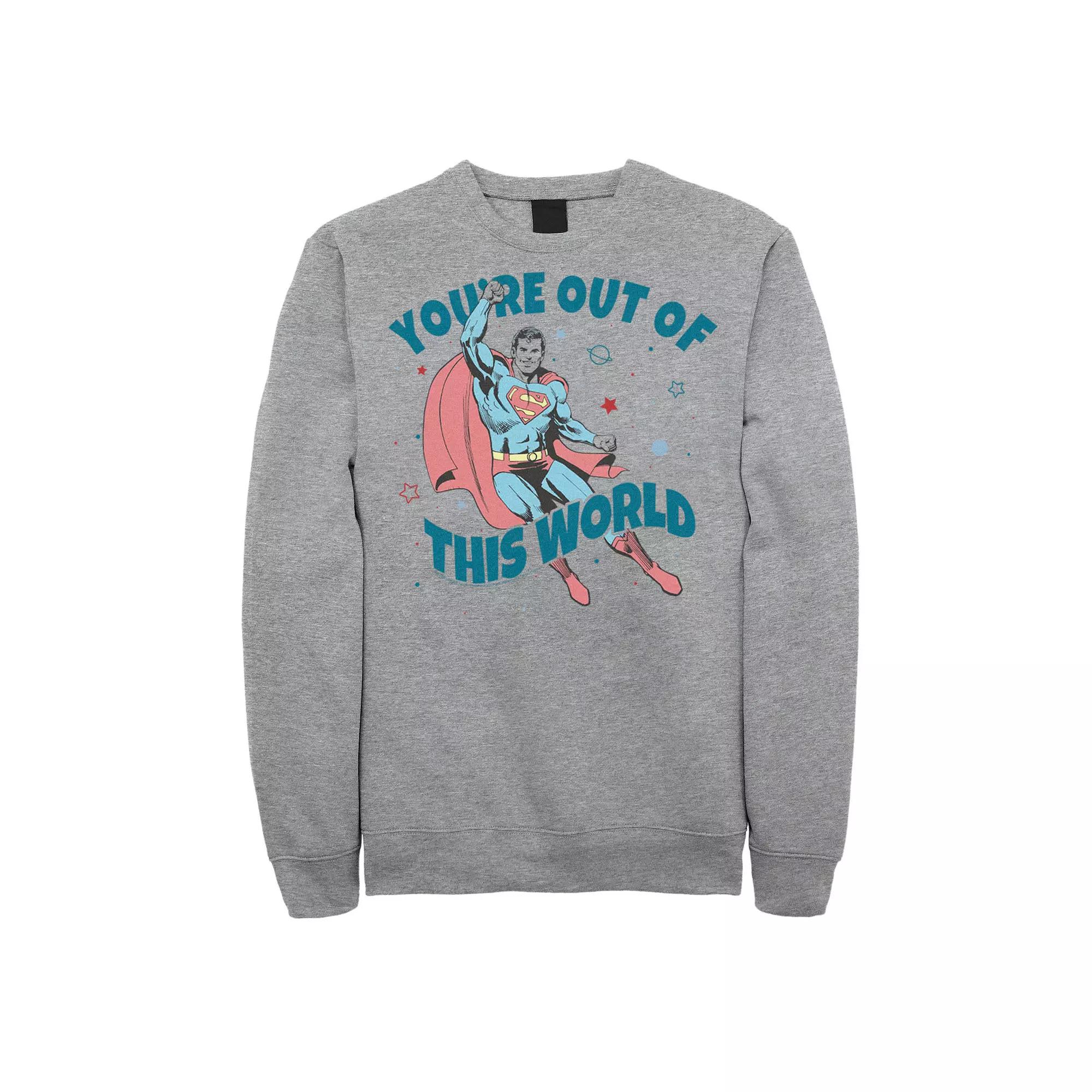 Men's DC Comics Superman "You're Out Of This World" Sweatshirt,  Product Image