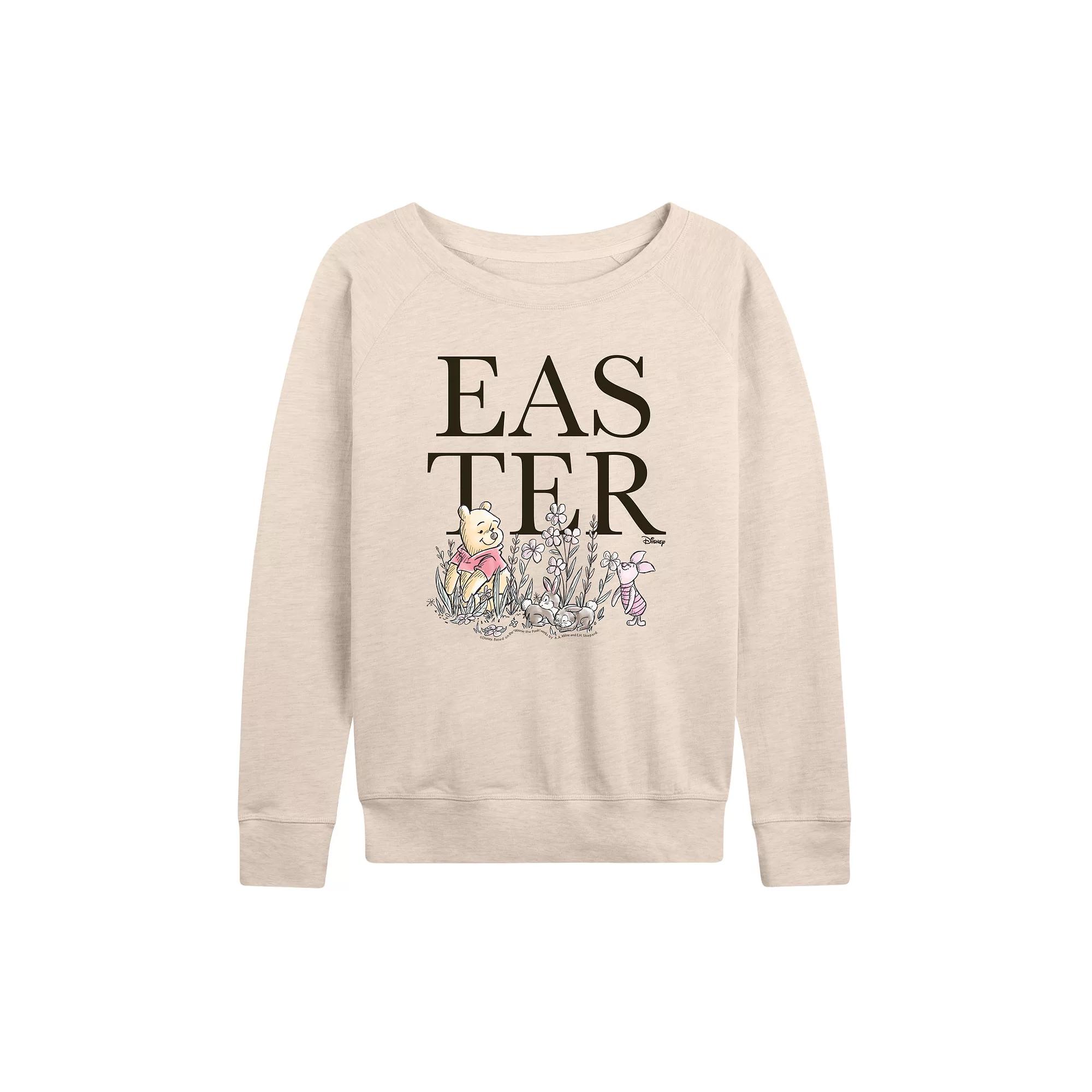 Disney's Winnie The Pooh Women's Easter French Terry Long Sleeve Tee,  Product Image