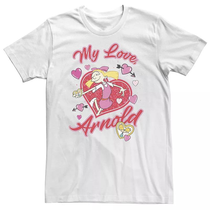 Big & Tall Hey Arnold My Love Arnold Helga Valentine Theme Tee, Men's,  Product Image
