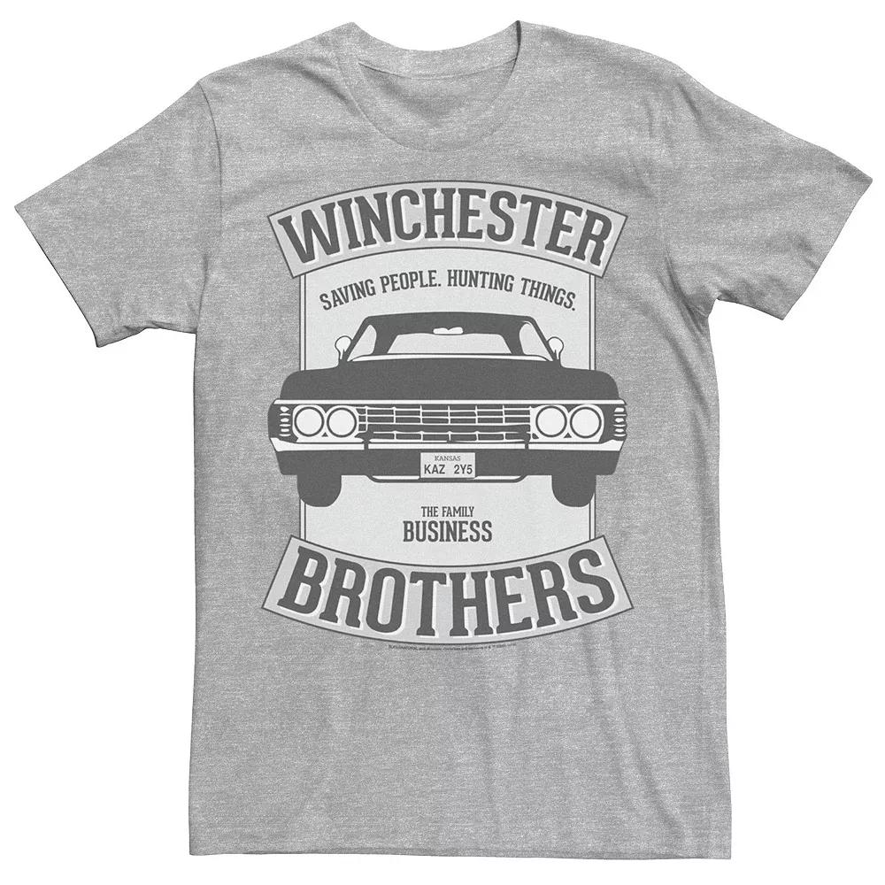 Men's Supernatural Winchester Brothers Saving People. Hunting Things. Tee,  Product Image