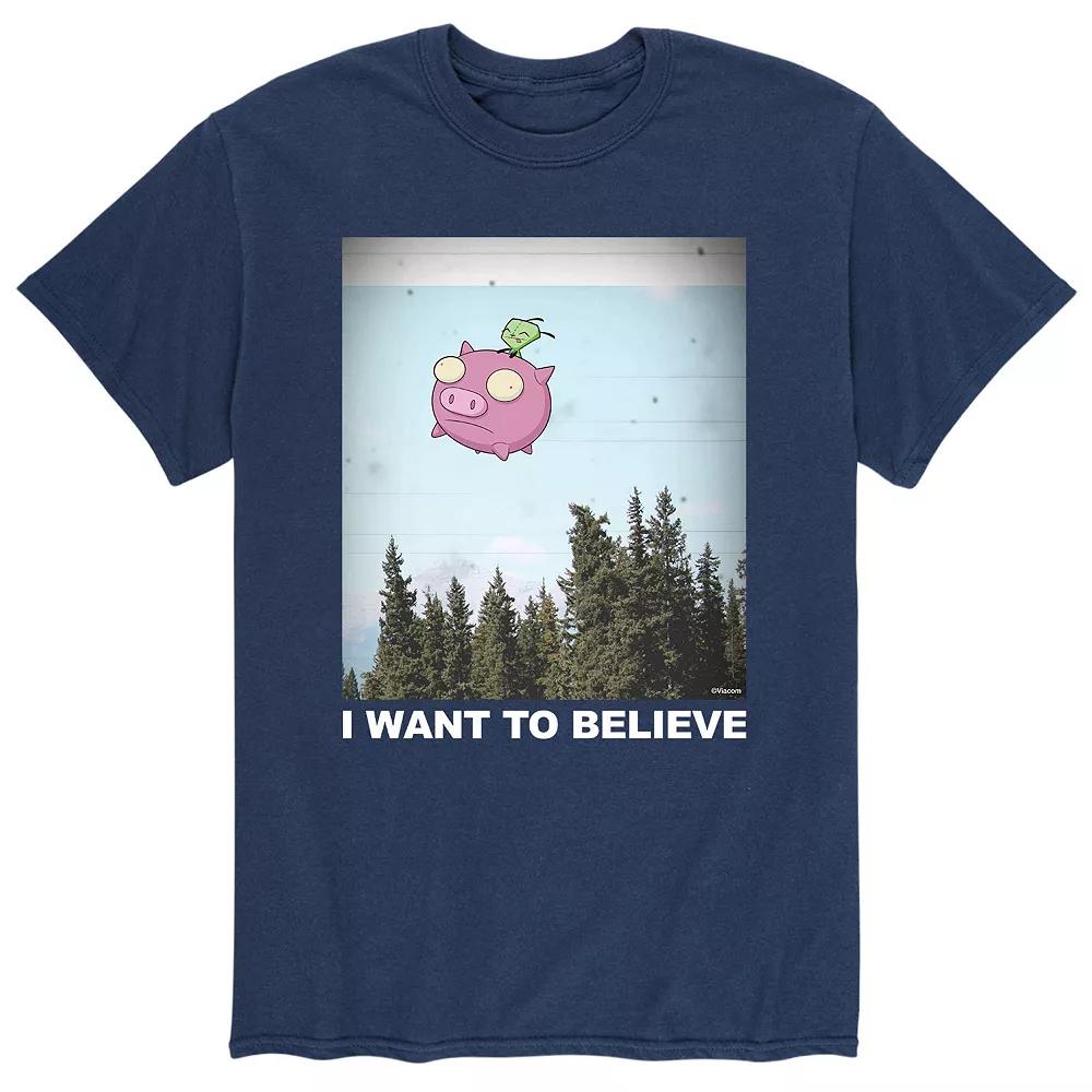 Men's Invader Zim Gir I Want To Believe Tee,  Product Image