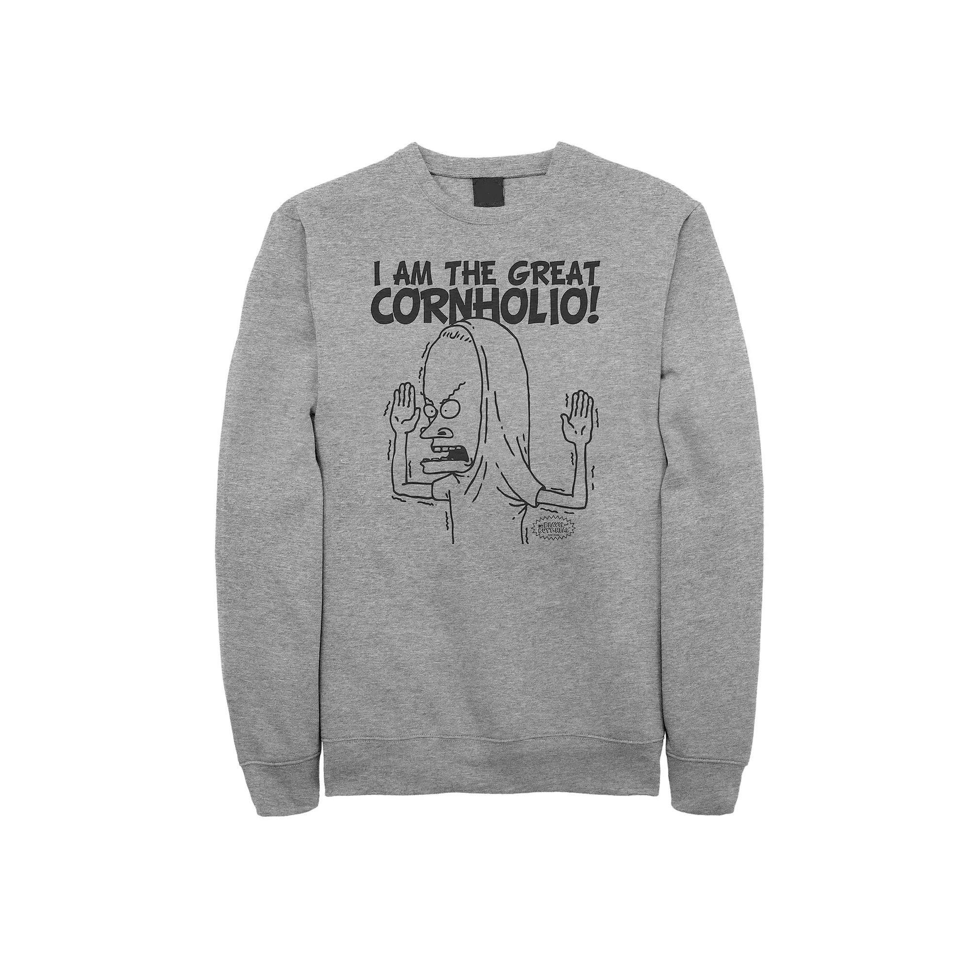 Mens Beavis & Butthead Great Cornholio Sweatshirt Athletic Grey Product Image