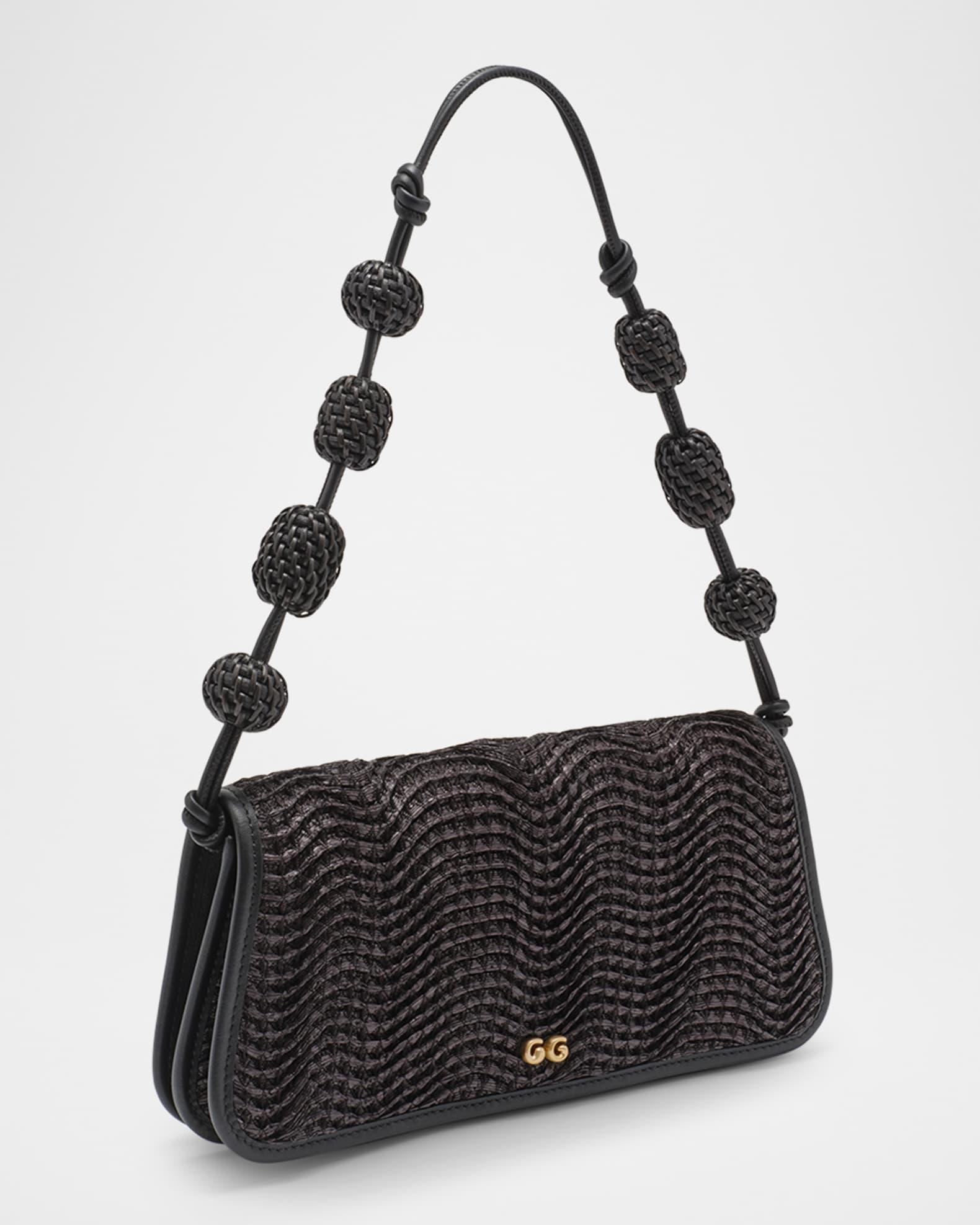 Sunniva Wavy Raffia Shoulder Bag Product Image
