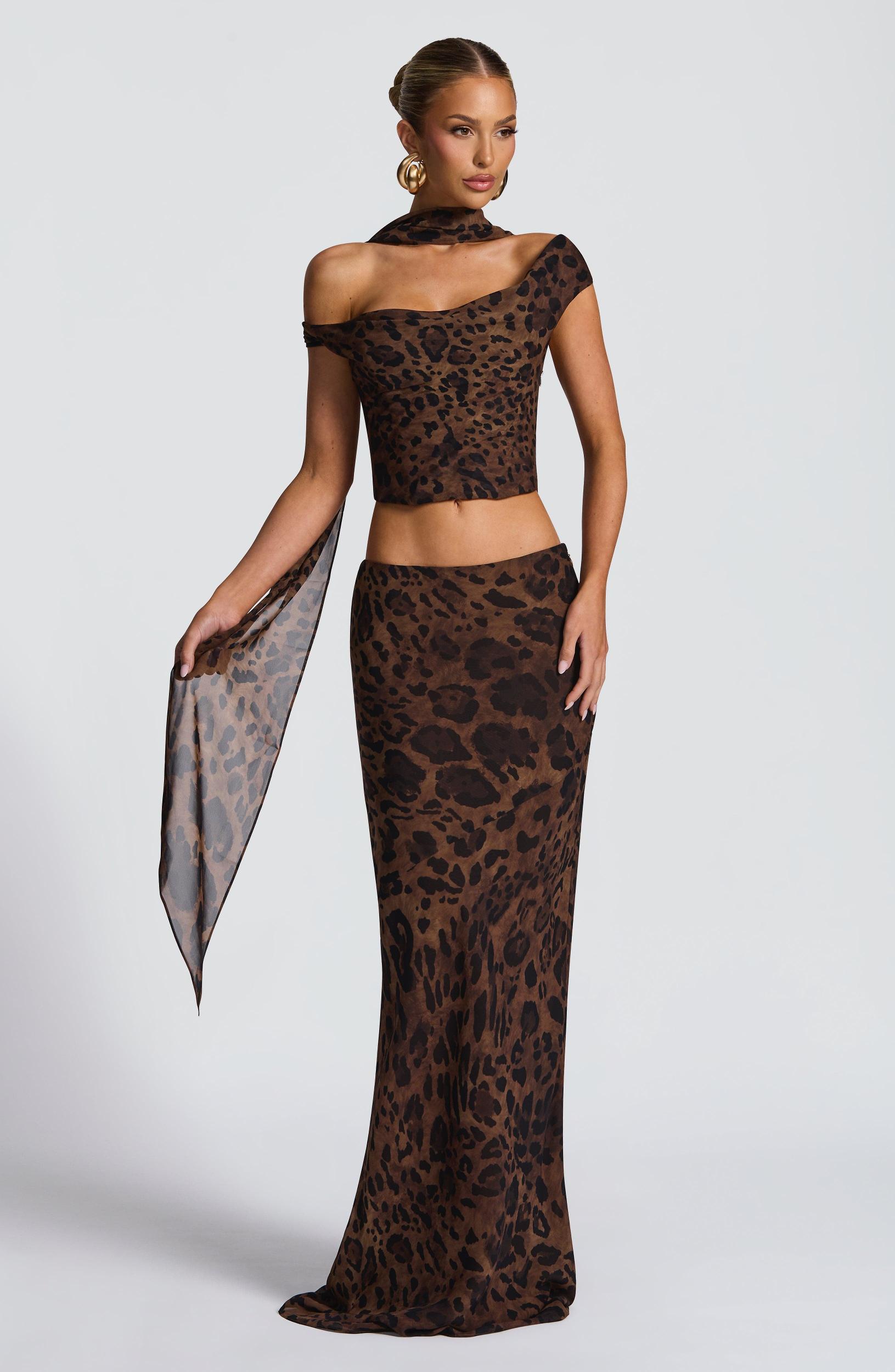 Chrysoula Maxi Skirt - Leopard Print Product Image