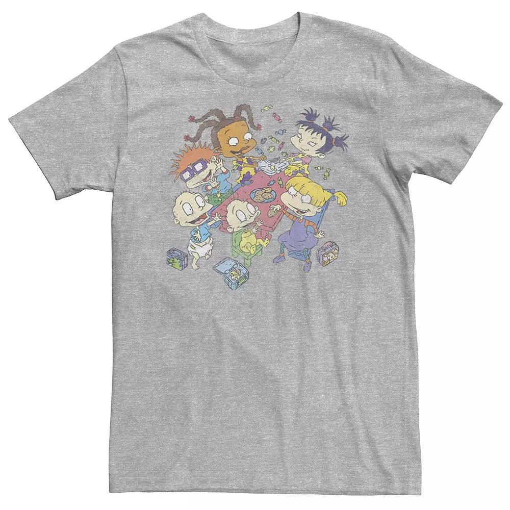 Big & Tall Nickelodeon Rugrats Group Candies And Cookies For All Tee, Men's, Size: XXL Tall, Athletic Grey Product Image
