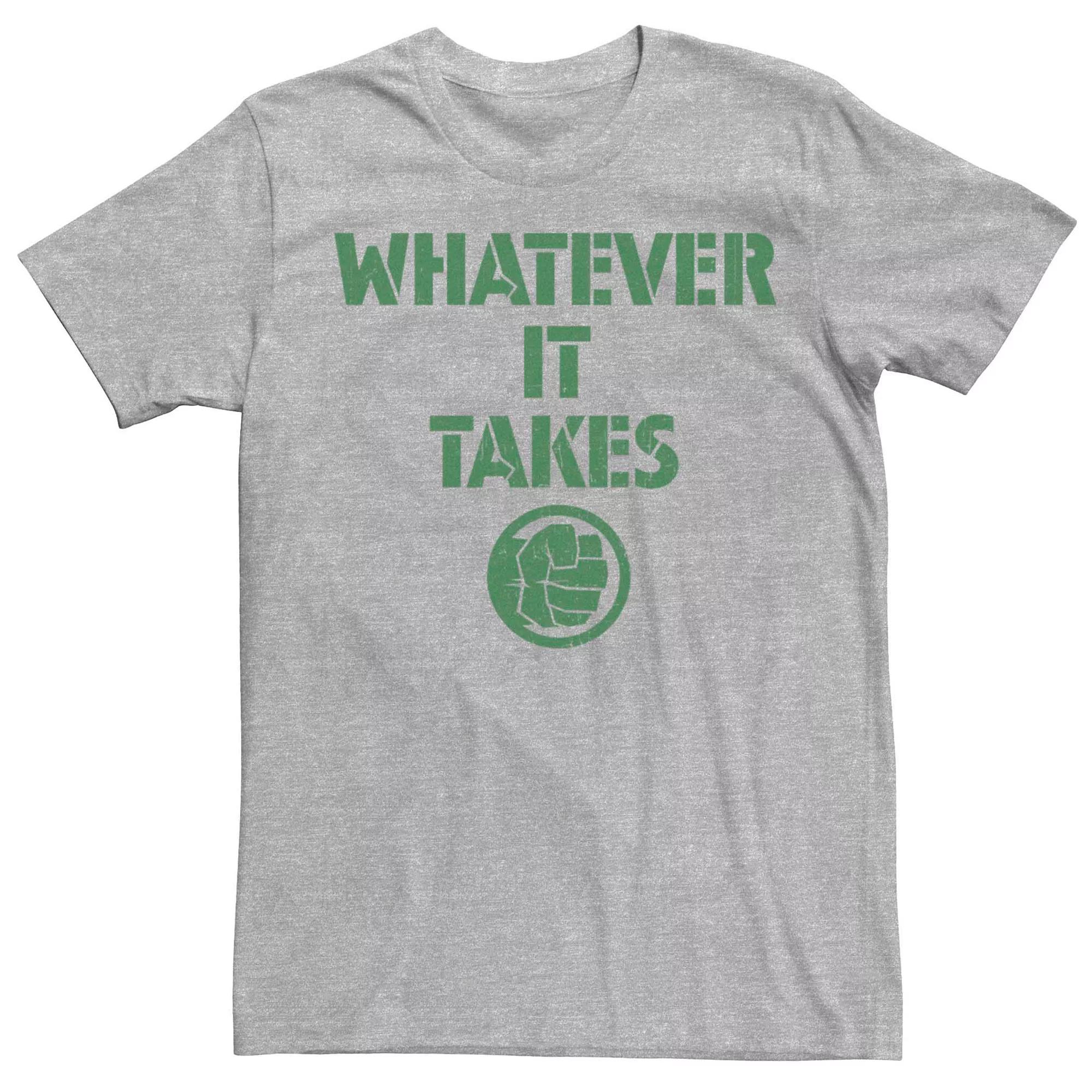 Men's Marvel Hulk Fist "Whatever It Takes" Text Tee,  Product Image