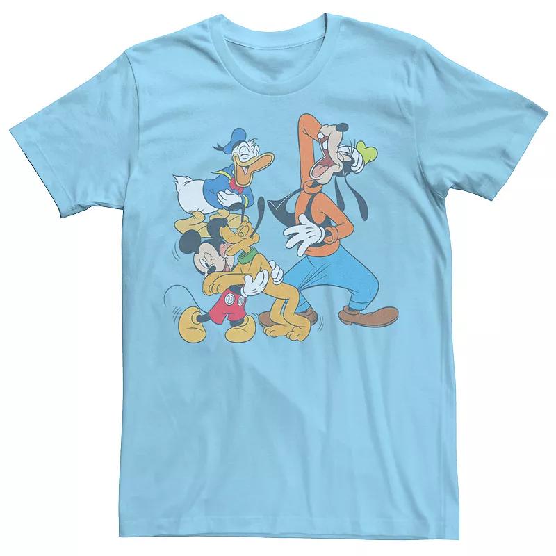 Men's Disney's Mickey Mouse And Friends Laugh Tee, Size: Large, Light Blue Product Image
