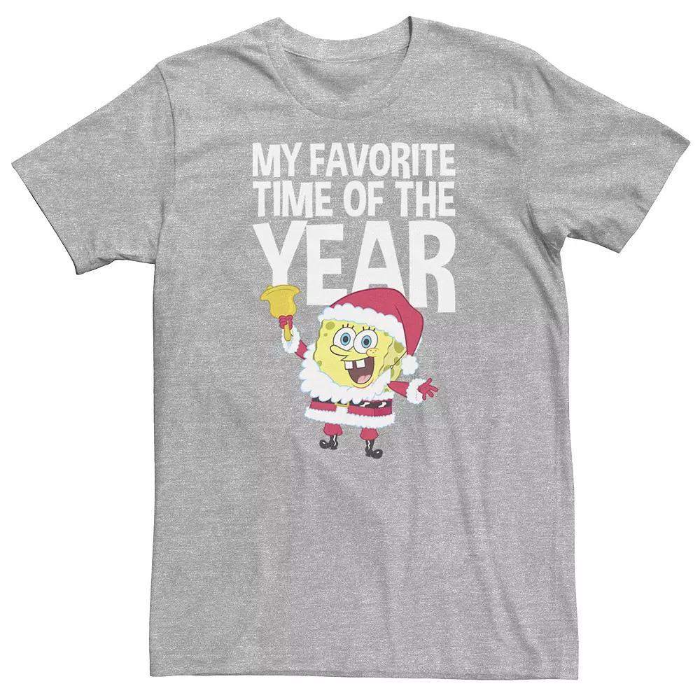Big & Tall Nickelodeon SpongeBob SquarePants Santa Christmas "My Favorite Time Of Year" Tee, Boy's,  Product Image