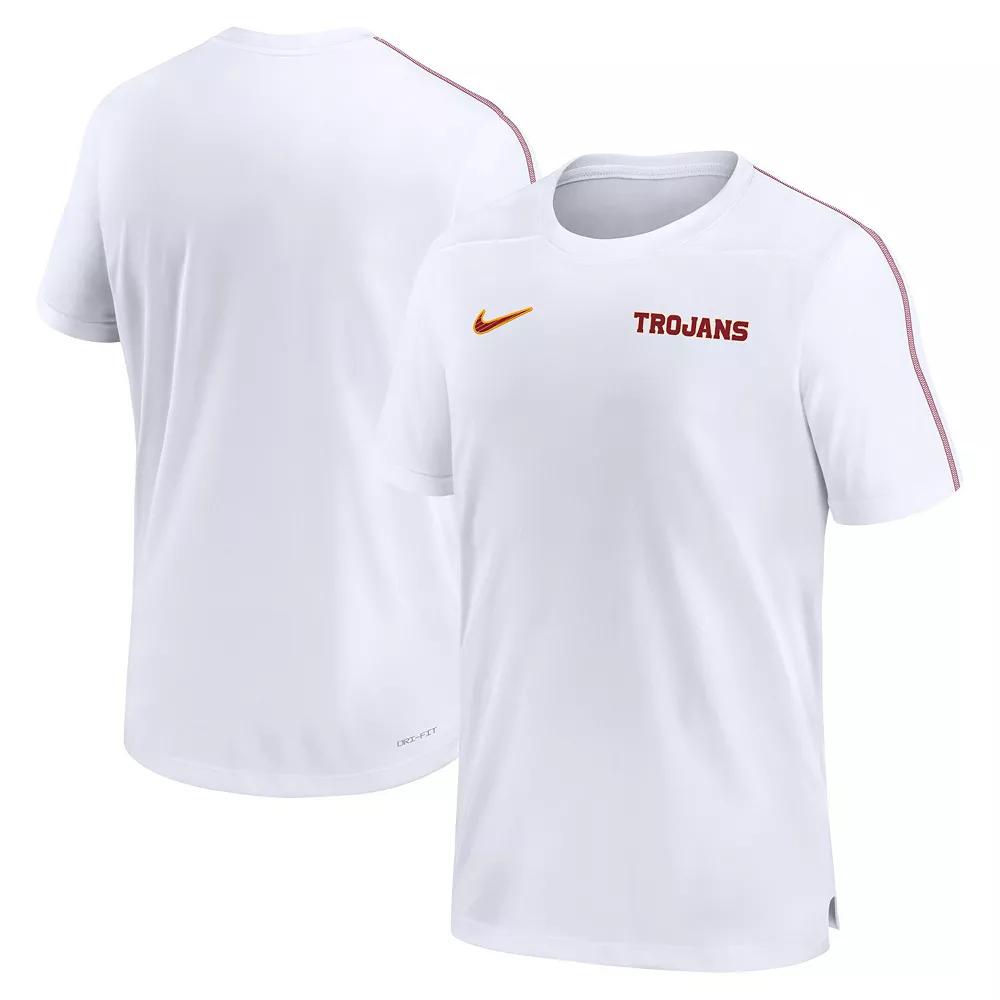 Men's Nike White USC Trojans 2024 Sideline Coach Performance Top,  Product Image