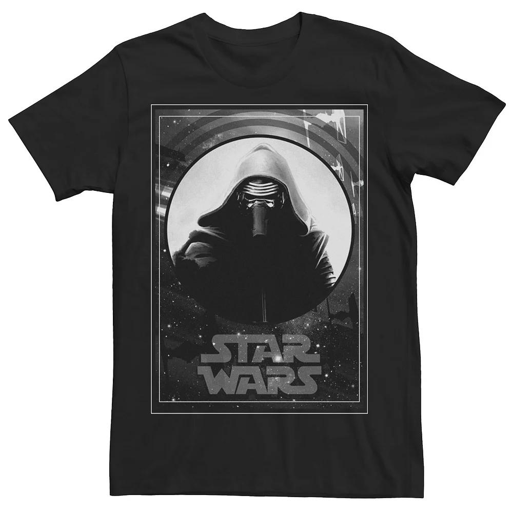 Men's Star Wars The Force Awakens Kylo Ren Grey Scale Poster Tee,  Product Image