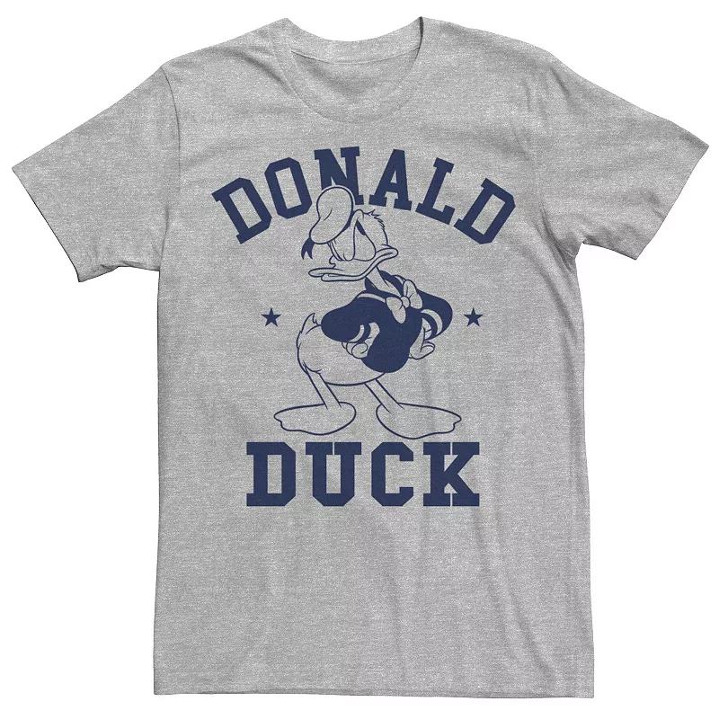 Disney's Donald Duck Blue & White Angry Pose Portrait Men's Tee, Size: XXL, Athletic Grey Product Image