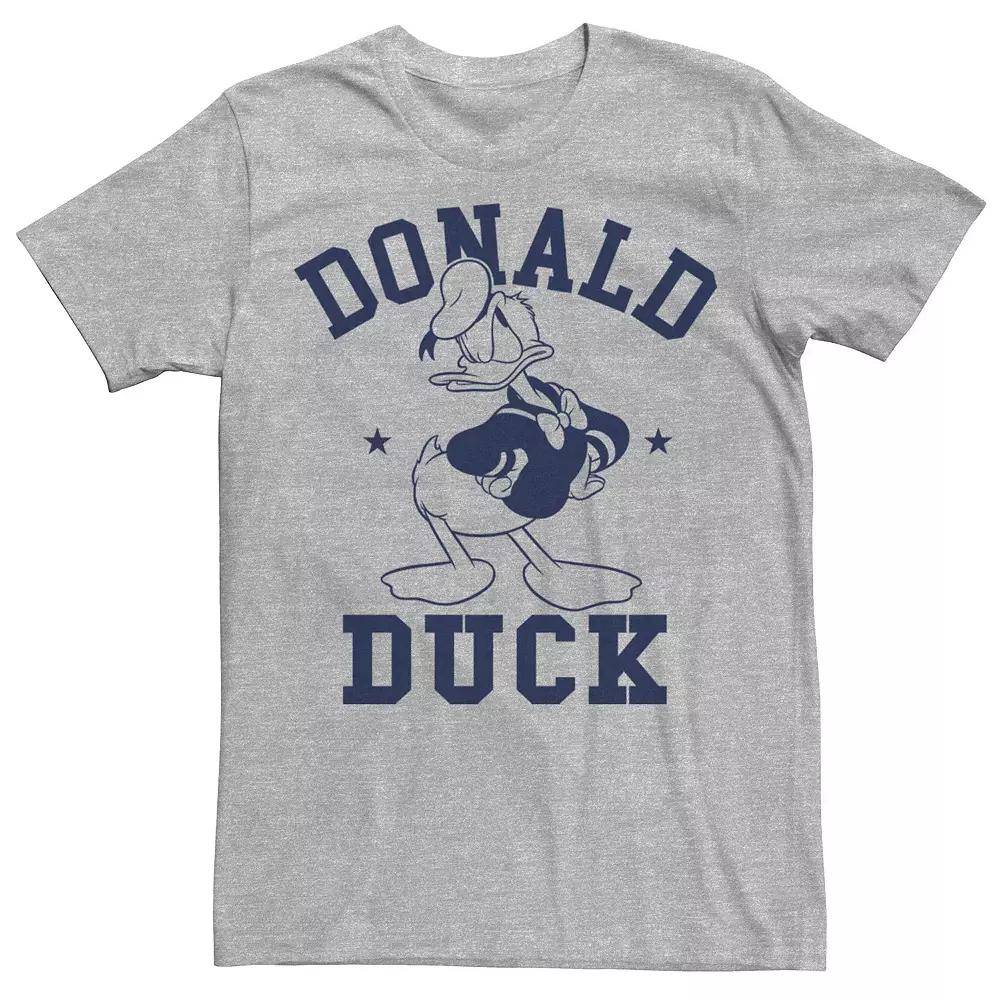 Disney's Donald Duck Blue & White Angry Pose Portrait Men's Tee, Size: XXL, Athletic Grey Product Image