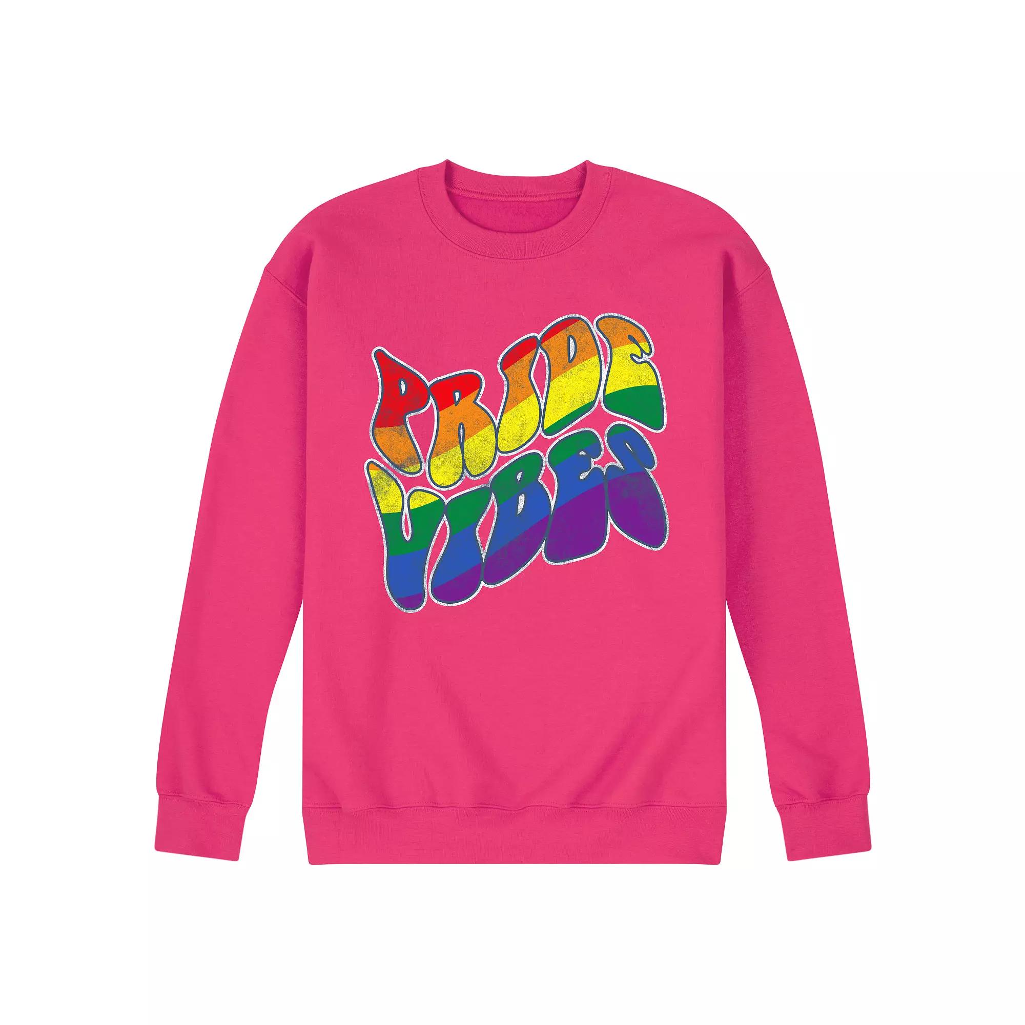 Men's Pride Vibes Fleece Sweatshirt,  Product Image