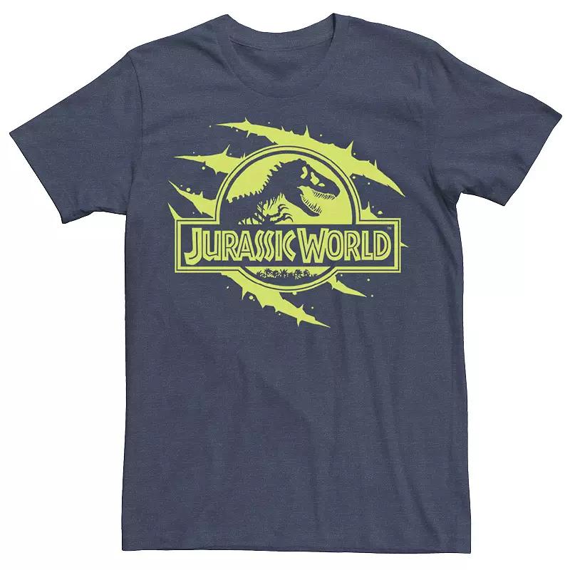 Men's Jurassic World Neon Slash T-Rex Fossil Logo Tee,  Product Image