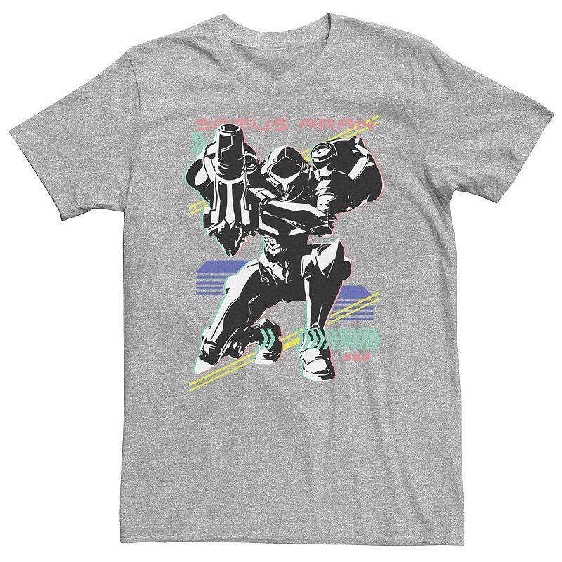 Big & Tall Nintendo Metroid Samus Aran Retro Neon Poster Tee, Men's,  Product Image
