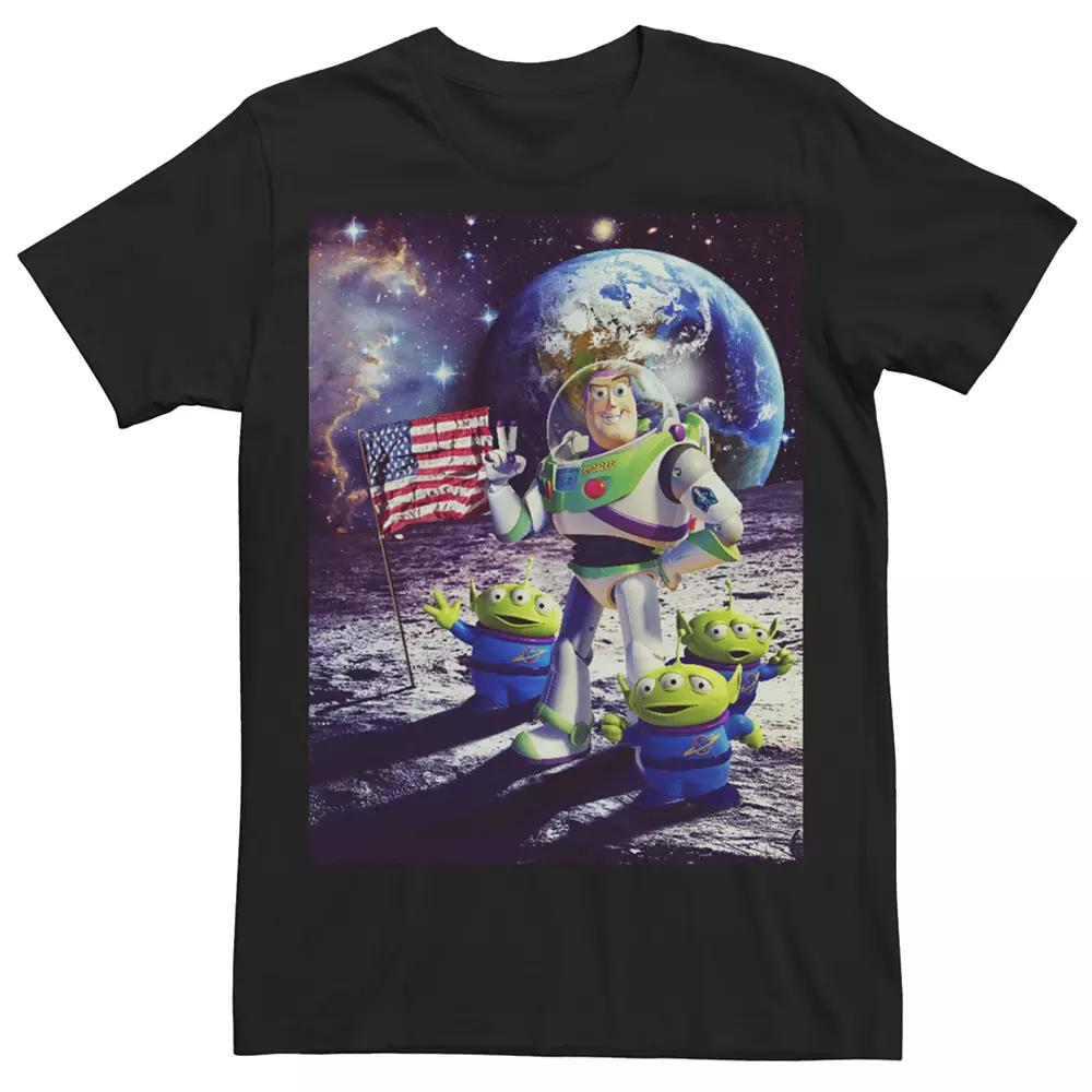 Mens Disney / Pixars Toy Story Buzz Lightyear On The Moon Aliens Tee Product Image