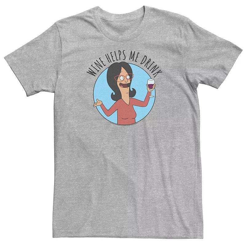 Big & Tall Bob's Burgers Linda Wine Helps Me Drink Tee, Men's,  Product Image