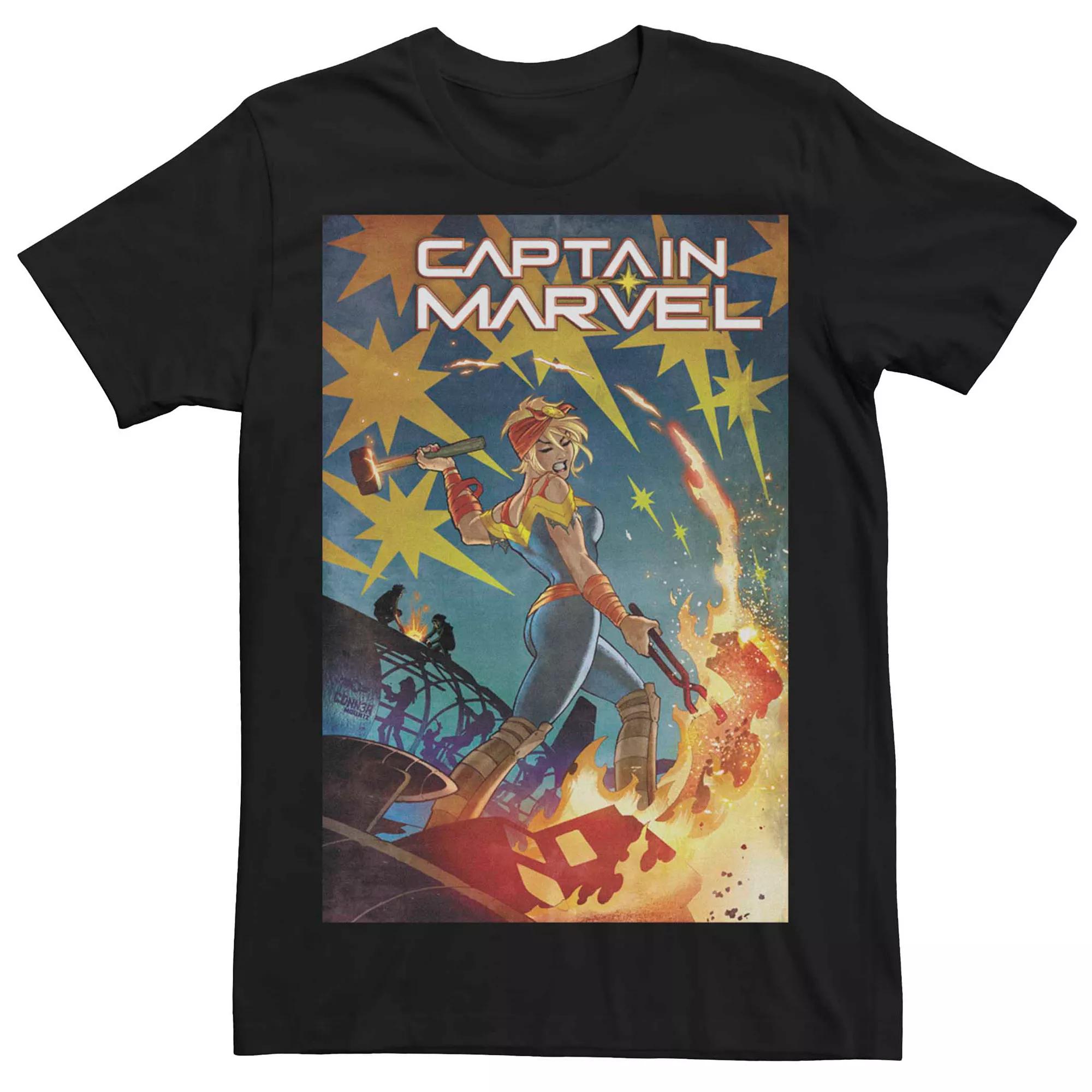 Men's Captain Marvel Vintage Graphic Tee,  Product Image
