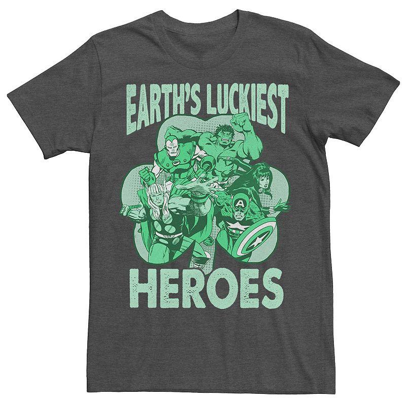 Big & Tall Marvel St. Patty's Earth's Luckiest Heroes Tee, Men's,  Product Image