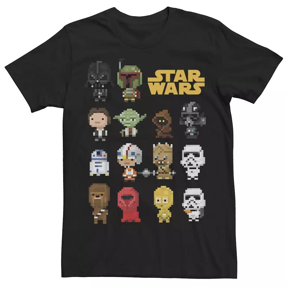 Men's Star Wars Heroes Villains 8-Bit Pixel Sprites Tee,  Product Image
