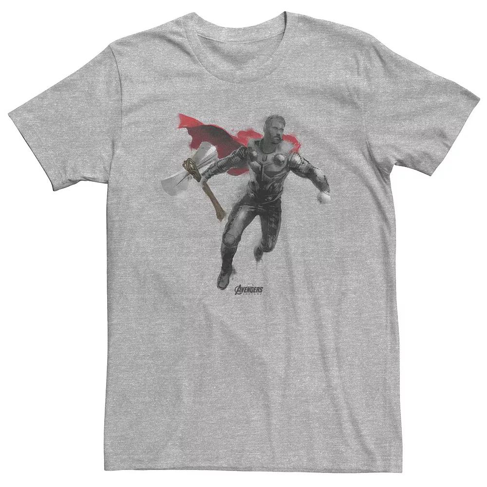 Big & Tall Marvel Avengers Endgame Thor Spray Paint Tee, Men's,  Product Image