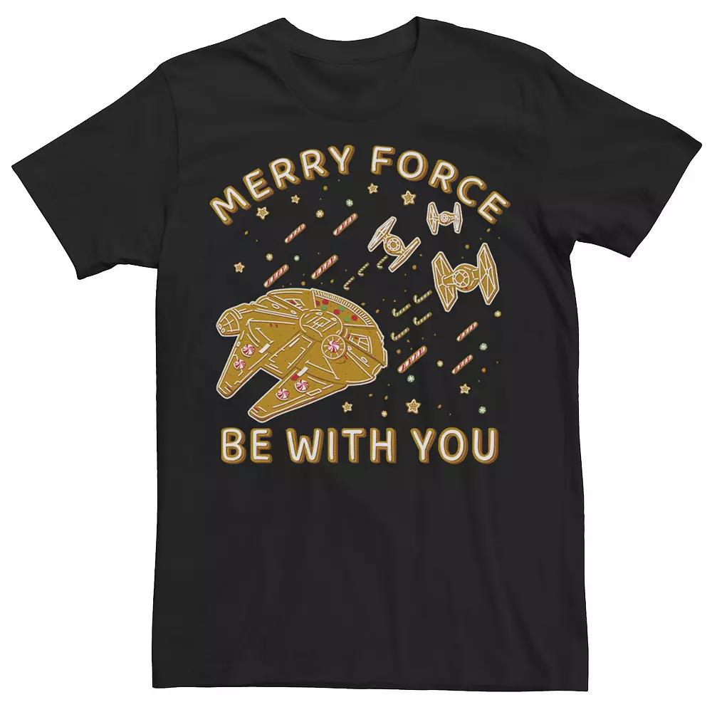 Men's Star Wars Christmas Merry Force Be With You Cookies Graphic Tee,  Product Image