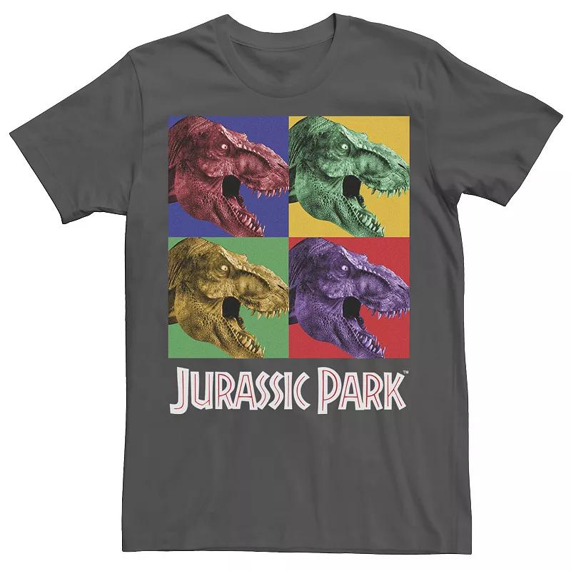 Men's Jurassic Park Four Square Dino Pop Art Style Tee,  Product Image