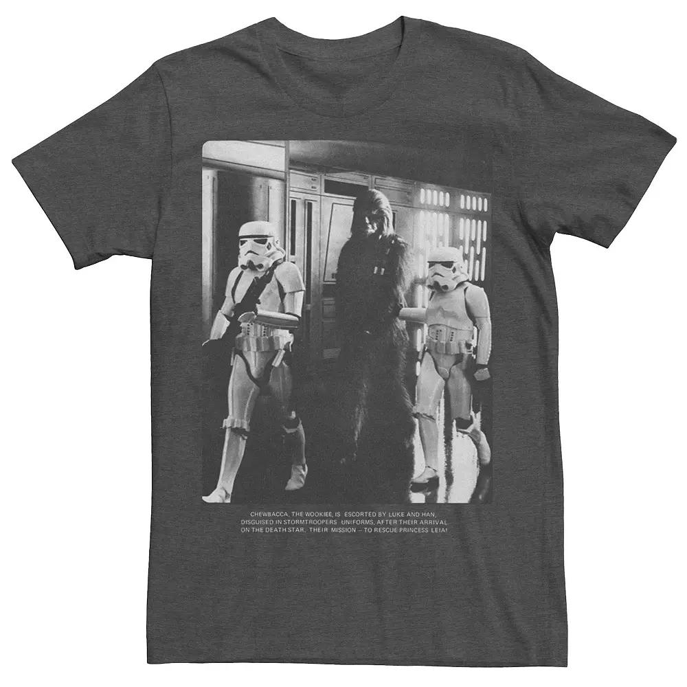 Men's Star Wars Luke & Han Escort Chewbacca Portrait Tee, Size: Small, Grey Heather Product Image