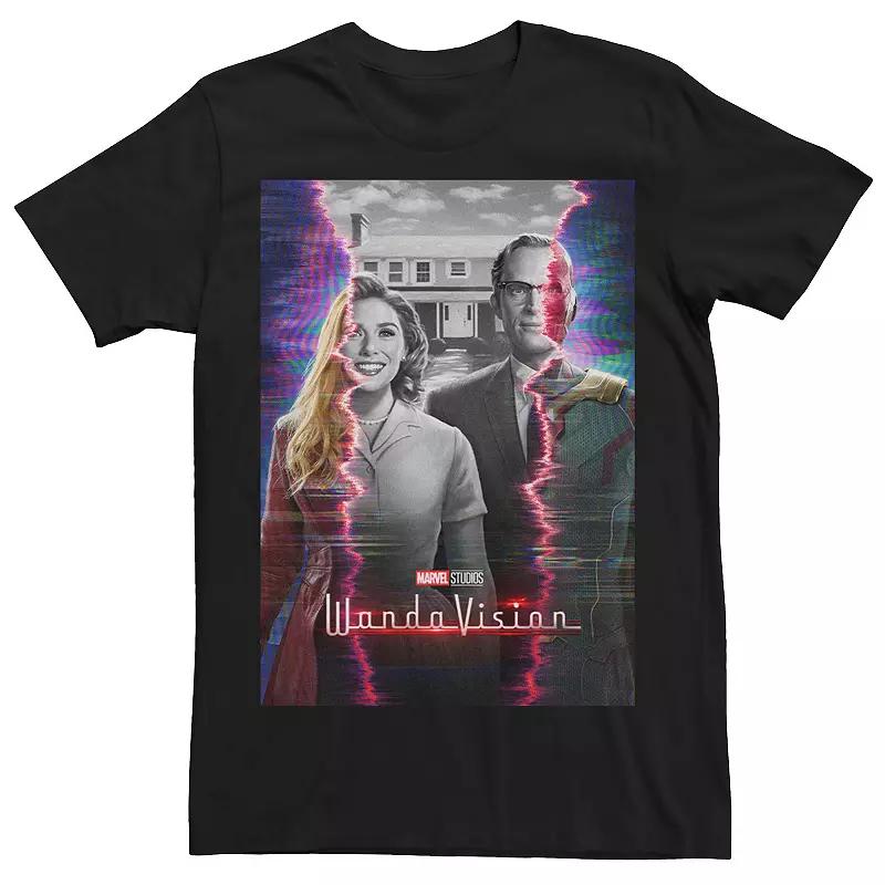Big & Tall Marvel WandaVision Scarlett Witch & Vision Glitch Poster Tee, Men's,  Product Image
