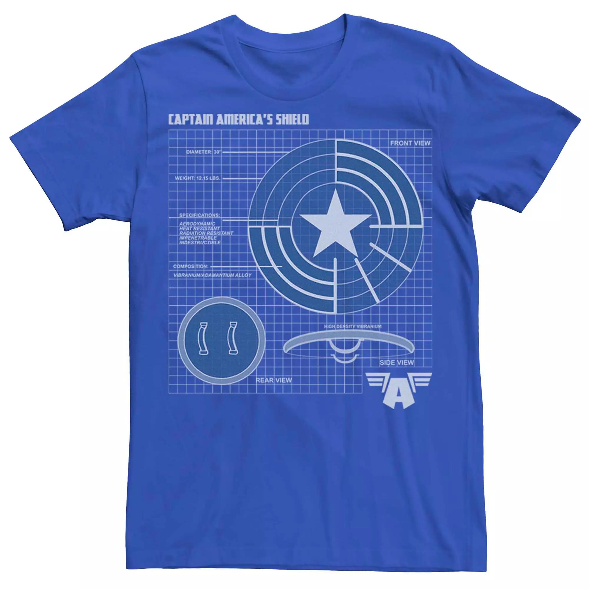 Men's Marvel's Captain America Shield Schematic Tee,  Product Image