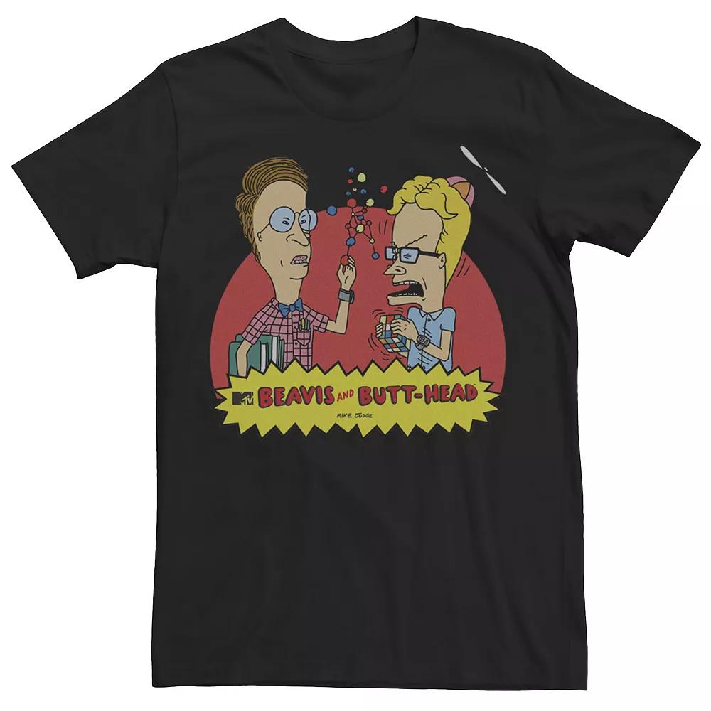 Men's Beavis And Butthead Distressed Science Portrait Tee,  Product Image