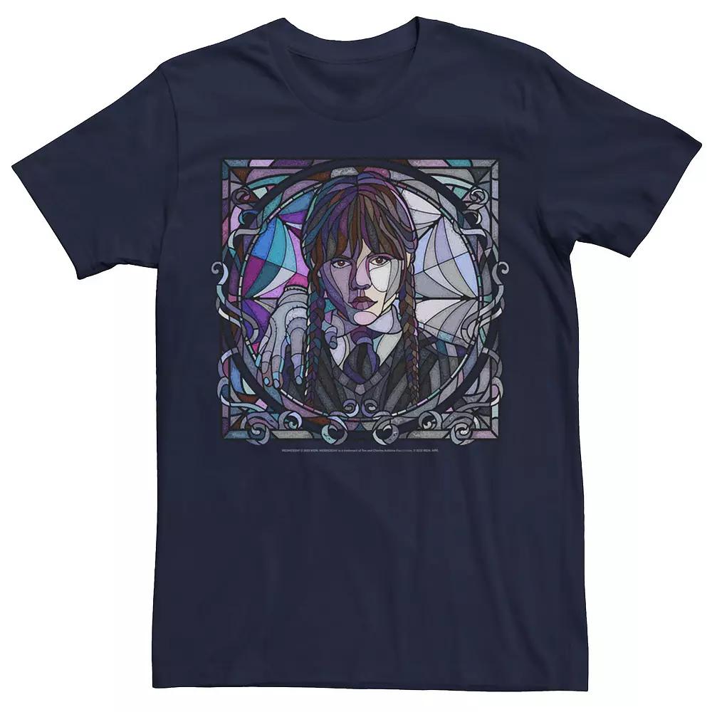 Men's Wednesday Addams Stained Glass Graphic Tee,  Product Image