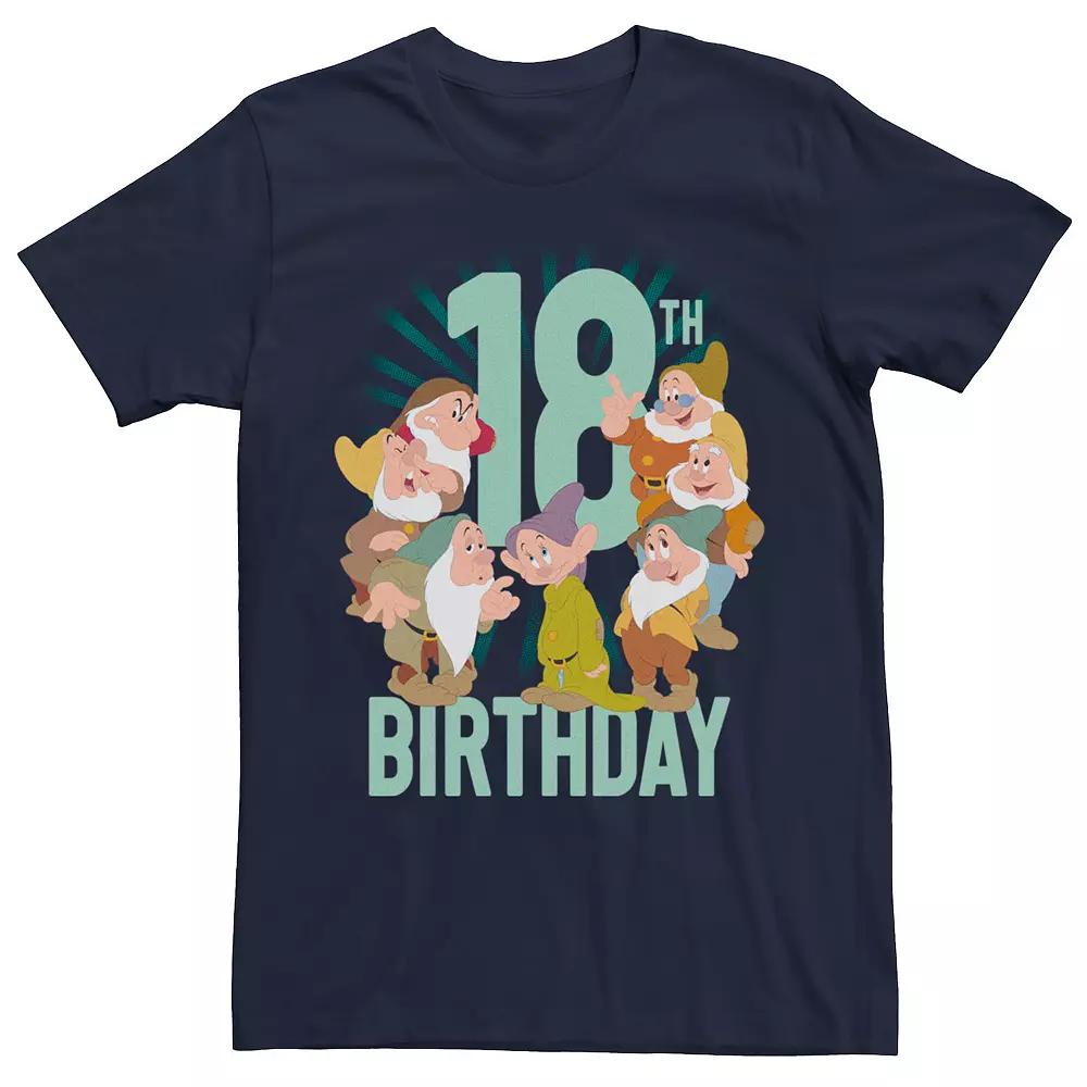 Disney's Snow White Men's Dwarfs Group Shot 18th Birthday Graphic Tee,  Product Image