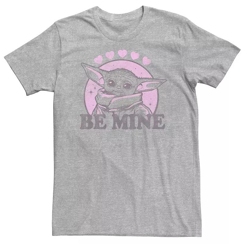 Big & Tall Star Wars The Mandalorian Be Mine Cirlce Grogu Hearts Tee, Men's,  Product Image