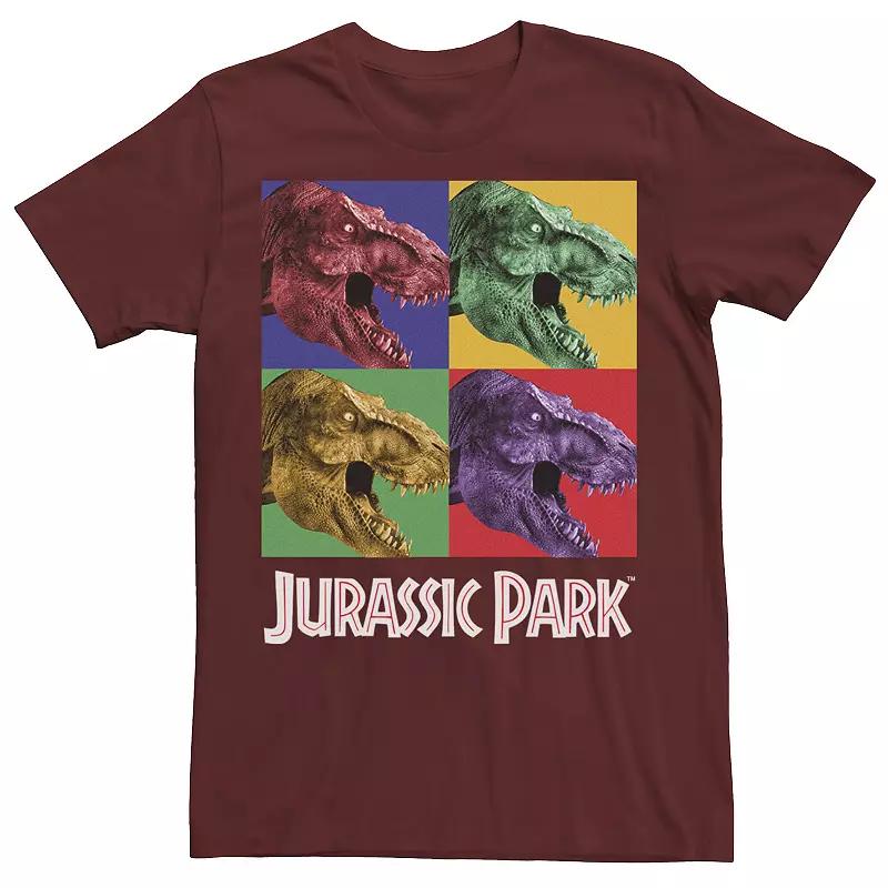 Men's Jurassic Park Four Square Dino Pop Art Style Tee,  Product Image