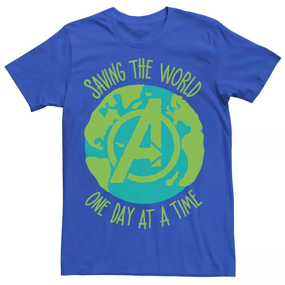 Men's Marvel Earth Day Saving The World One Day At A Time Tee,  Product Image