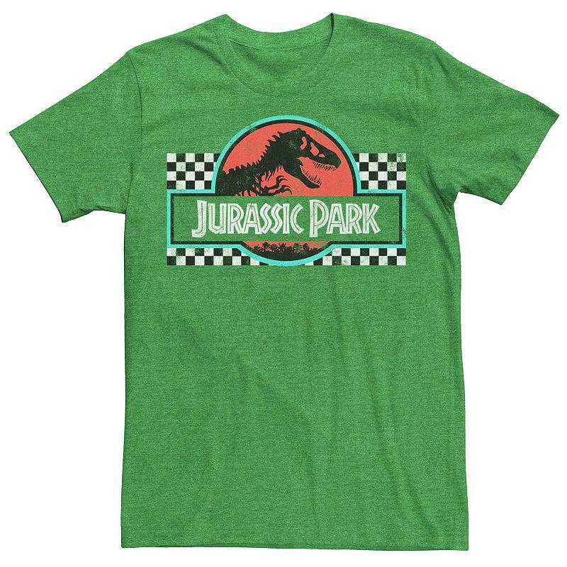 Men's Jurassic Park Retro Colors Checkered Logo Tee,  Product Image