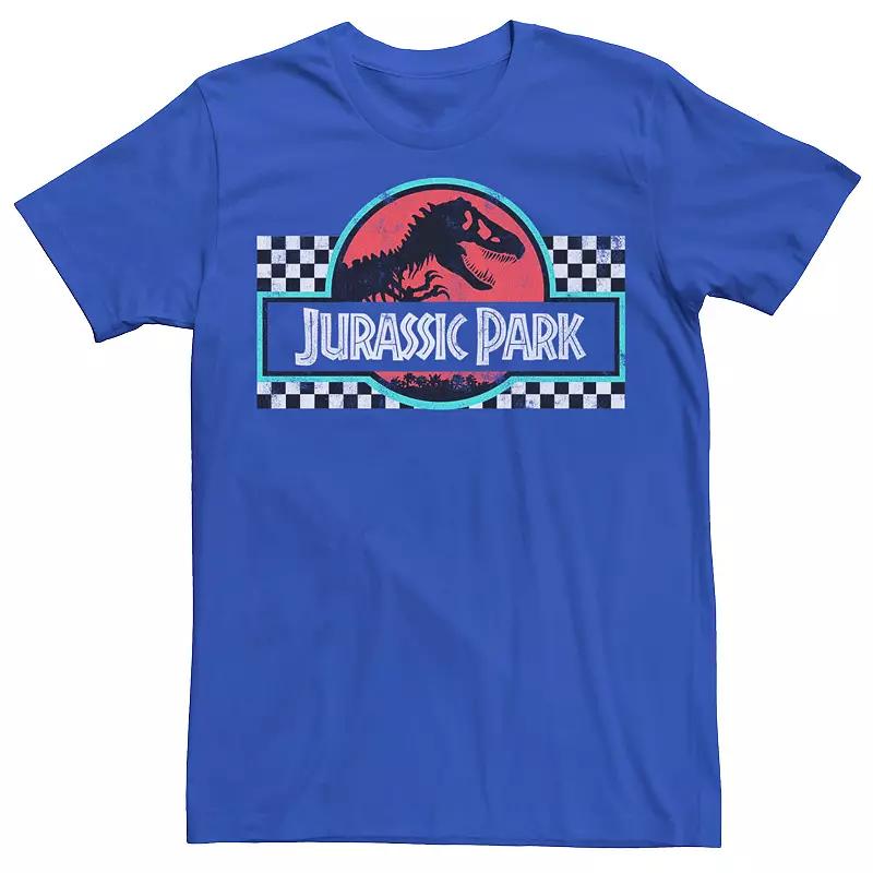 Men's Jurassic Park Retro Colors Checkered Logo Tee,  Product Image