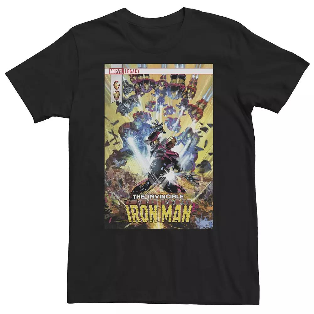 Big & Tall Marvel The Invincible Iron Man System Overload Comic Tee, Men's, Size: XXL Tall, Black Product Image