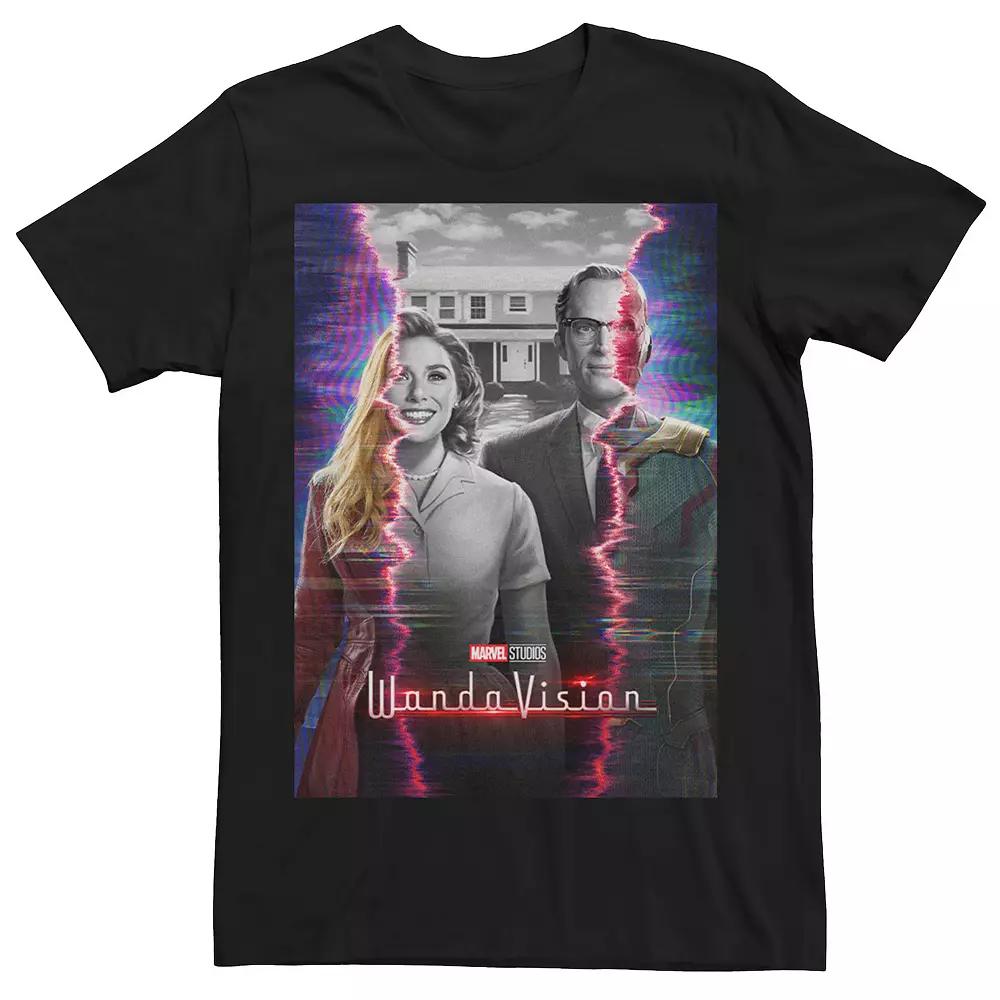 Big & Tall Marvel WandaVision Scarlett Witch & Vision Glitch Poster Tee, Men's,  Product Image