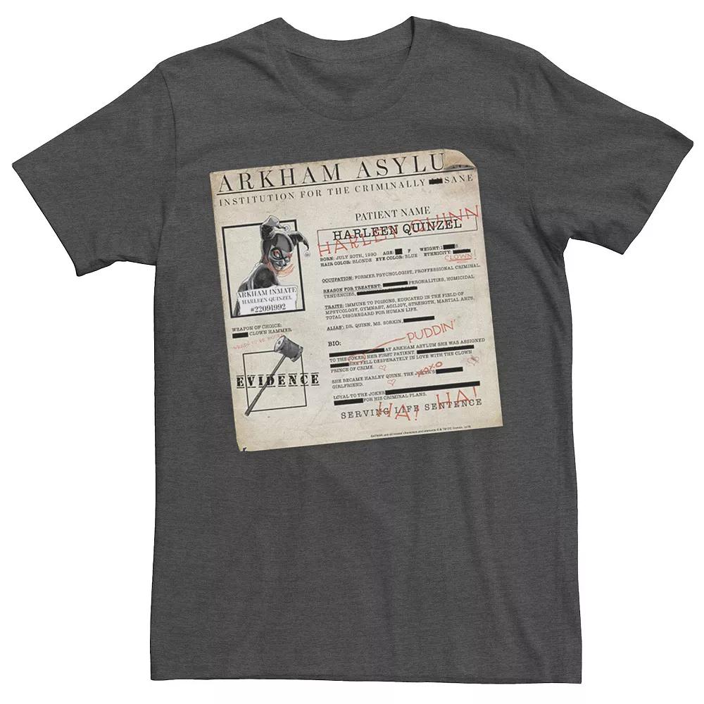 Men's Batman Harley Quinn Akham Asylum Records Tee,  Product Image