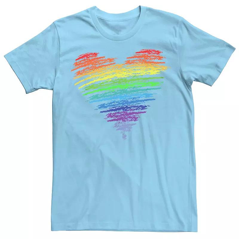 Men's Pride Love Wins Rainbow Heart Graphic Tee,  Product Image