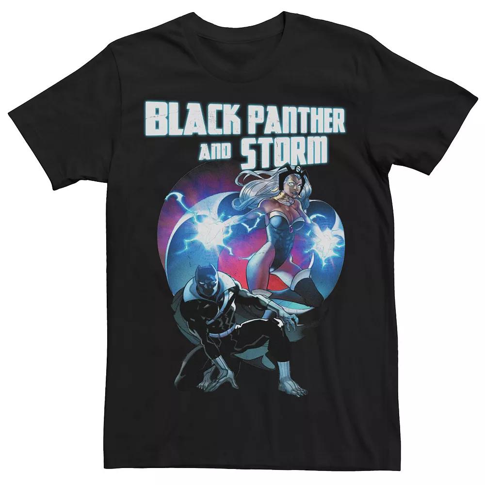 Men's Marvel Black Panther And Storm Lightning Portrait Tee, Size: 3XL Product Image