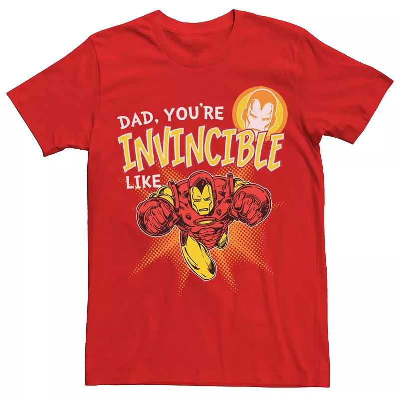 Men's Marvel Iron Man Invincible Like Dad Tee,  Product Image