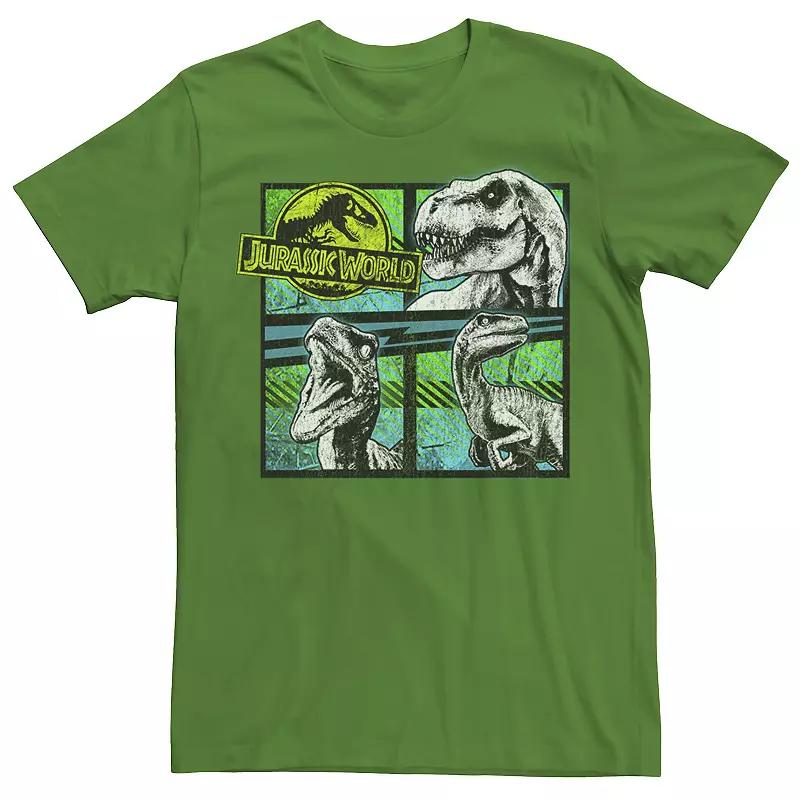 Men's Jurassic World Dinosaurs Group Of 3 Neon Graphic Tee,  Product Image