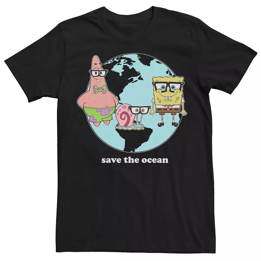 Men's Nickelodeon SpongeBob SquarePants Group Save The Ocean Tee,  Product Image