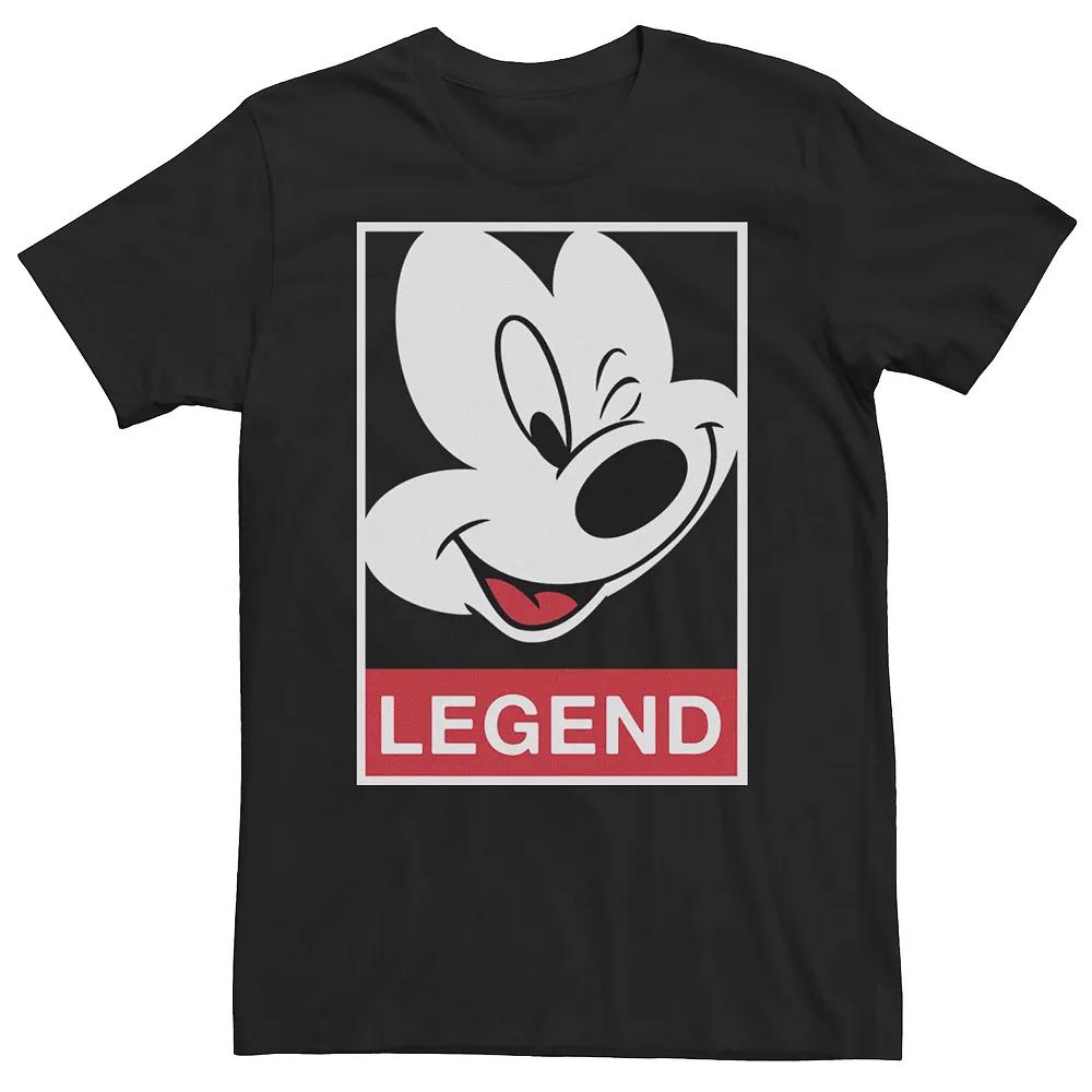 Big & Tall Disney Mickey Mouse Legend Winking Portrait Tee, Men's,  Product Image