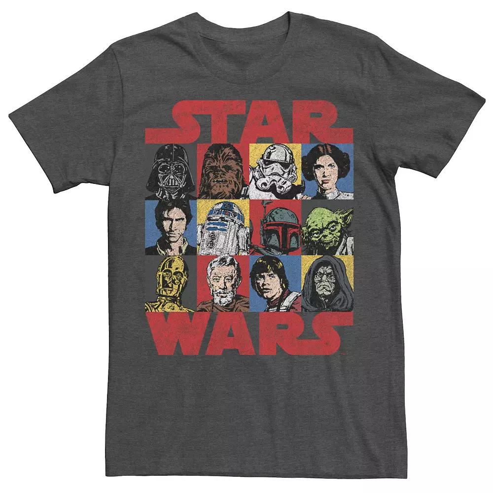 Men's Star Wars Heroes & Villains Headshot Box Up Tee,  Product Image